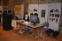 le stand « Foraminifère » à Exposciences2018. Trois panneaux d’affichage, une loupe binoculaire reliée à un écran pour voir de vrai foraminifères et une chambre holographique